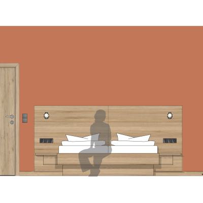 Elternschlafzimmer Wohnung Pfirsich