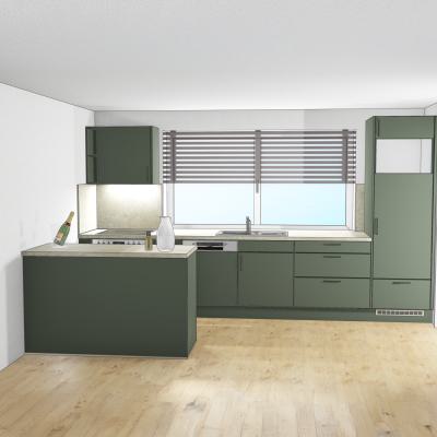 Küche Wohnung Pfirsich
