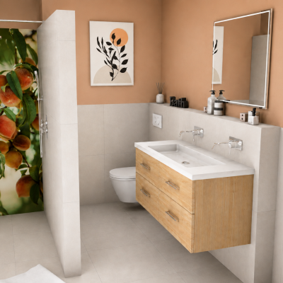 Badezimmer Whg. Pfirsich