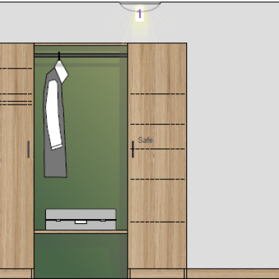 Schlafzimmer 1 Pfirsich 