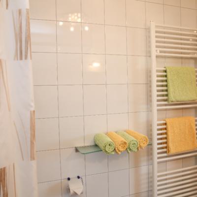 Detailansicht des Badezimmers der Wohnung Apfel