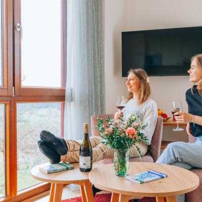 gemütlicher Wohnbereich der Wohnung Himbeere